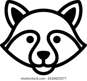 Raccoon head icon vector illustration