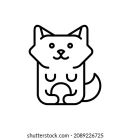 Icono de mapache. Diseño de iconos. Elementos de plantilla. Estilo plano