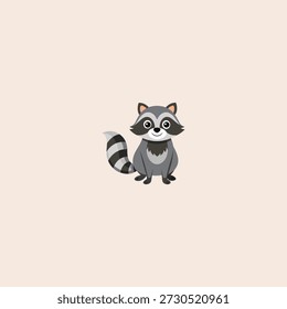 Diseño de Vector plano de icono de mapache.