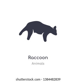 raccoon icon. isolated raccoon icon vector illustration from animals collection. editable sing symbol can be use for web site and mobile app