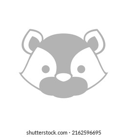 raccoon icon on a white background, vector illustration