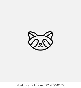 Raccoon icon sign vector,Symbol, logo illustration for web and mobile