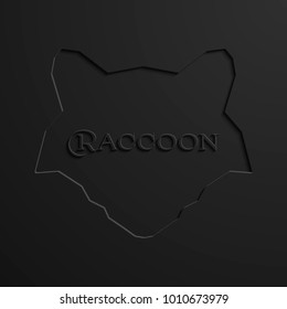 Raccoon. Raccoon icon. Web banner. Vector illustration.
