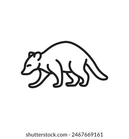 Raccoon isolated outline Icon, Vector Illustration