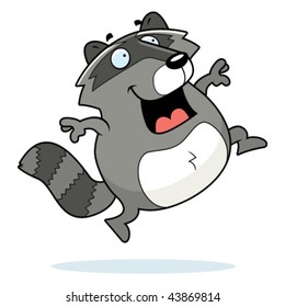 Raccoon Jumping