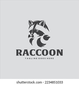 Raccoon Logo Design Stock Vector Image