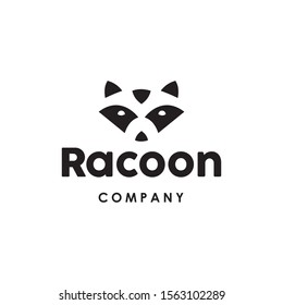 raccoon logo icon in trendy minimal modern style illustration