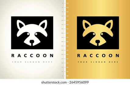 Vetor de logotipo Raccoon. Concepção animal