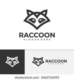 Raccoon logo vector template, Creative Raccoon head logo design concepts