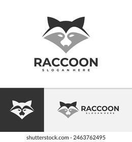 Raccoon logo vector template, Creative Raccoon head logo design concepts
