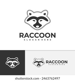 Raccoon logo vector template, Creative Raccoon head logo design concepts
