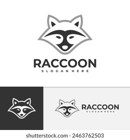 Raccoon logo vector template, Creative Raccoon head logo design concepts