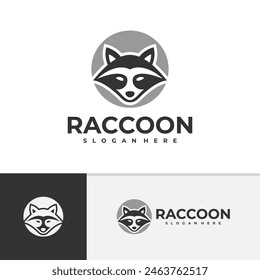 Raccoon logo vector template, Creative Raccoon head logo design concepts