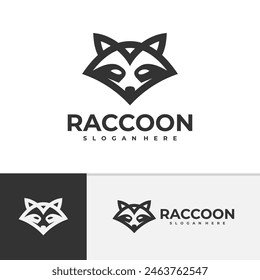 Raccoon logo vector template, Creative Raccoon head logo design concepts