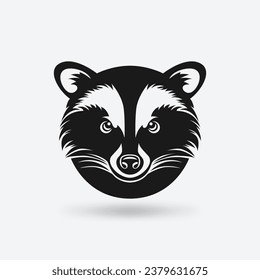 Raccoon Mascot Animal Head. Vector illustration