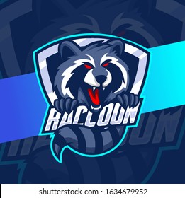 Raccoon Mascot Esport Logo Designs