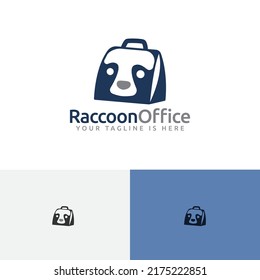 Raccoon Office Work Animal Success Business Logo