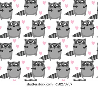 Raccoon Pattern Design
