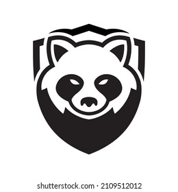 Raccoon Shield logo design element