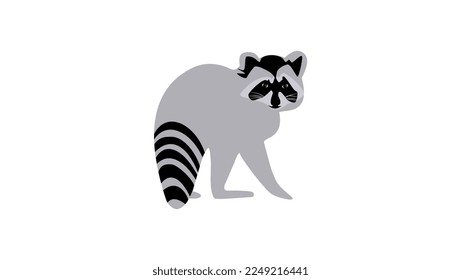 Raccoon silhouette, high quality vector svg