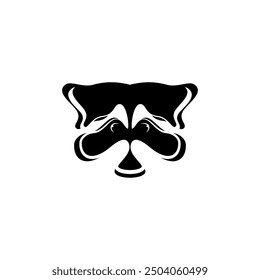 raccoon stylized animal logo vector icon design