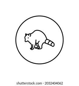 Raccoon. Vector format on white background.