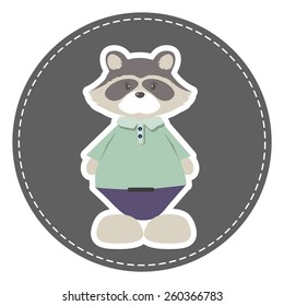 raccoon. Vector illustration
