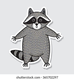 Raccoon. Vector illustration