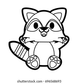 raccoon vector illustration