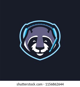 Raccoon's Head Mascot Logo