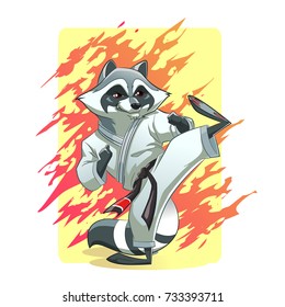 raccoons are learning martial arts