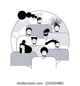 Race abstract concept vector illustration. Racial identity, human rights, skin color, human diversity, genetic code, racial equity in workplace, national culture, social justice abstract metaphor.