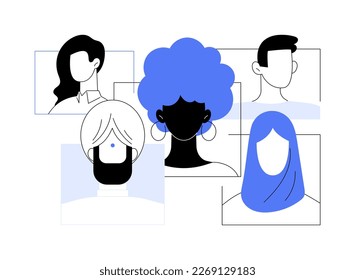 Race abstract concept vector illustration. Racial identity, human rights, skin color, human diversity, genetic code, racial equity in workplace, national culture, social justice abstract metaphor.