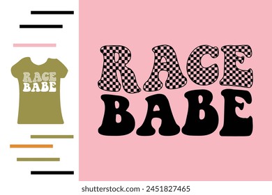 Race babe t shirt design