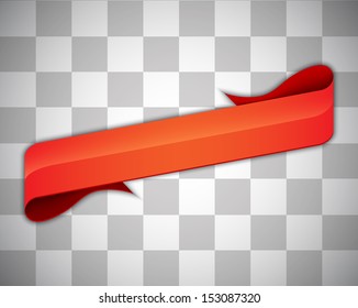 Race background with red ribbon. EPS10 vector