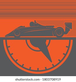 Race car abstract, vector illustration