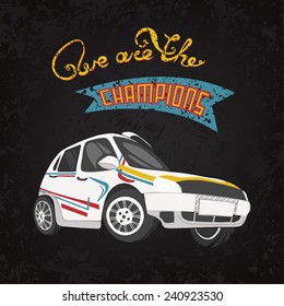 race car champion. Aged texture(1)