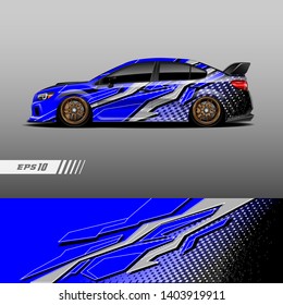Race car decal wrap design vector. Graphic abstract stripe racing background kit designs for vehicle, race car, rally, adventure and livery