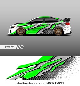 Race car decal wrap design vector. Graphic abstract stripe racing background kit designs for vehicle, race car, rally, adventure and livery