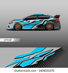 Race car decal wrap design vector. Graphic abstract stripe racing background kit designs for vehicle, race car, rally, adventure and livery