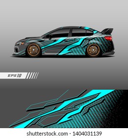 Race car decal wrap design vector. Graphic abstract stripe racing background kit designs for vehicle, race car, rally, adventure and livery