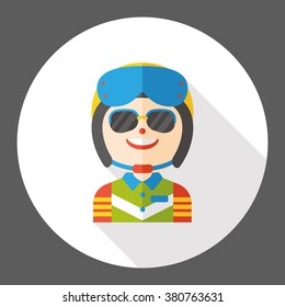 race car driver flat icon