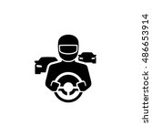 Race Car Driver Vector Icon