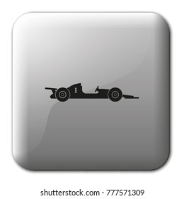 Race car flat vector icon.