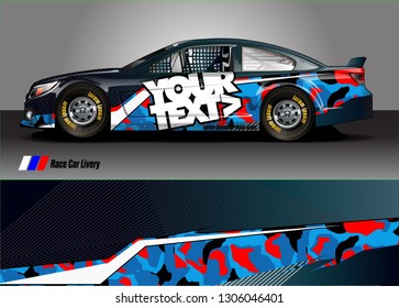 race car graphic background vector. blue black abstract lines vector with modern camouflage design concept  for truck and vehicles graphics vinyl wrap 