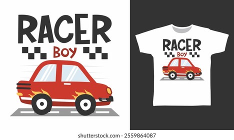 Race car hand drawn vector t-shirt designs