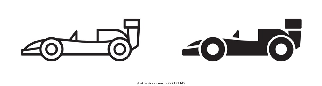 Race car icon. Simple design. Vector illustration.