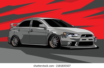 race car illustration vector design