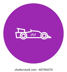 Race car line icon.