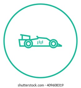 Race car line icon.